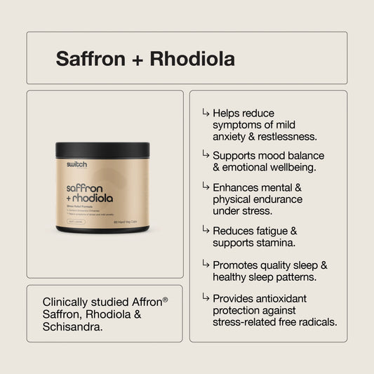 Switch Nutrition - Saffron + Rhodiola