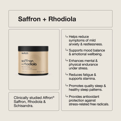 Switch Nutrition - Saffron + Rhodiola