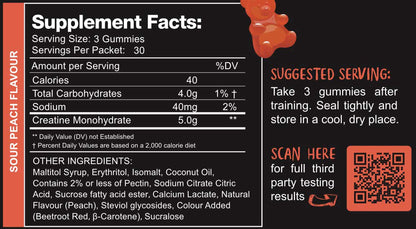 Swoleys - Sour Creatine Monohydrate Gummy Bears