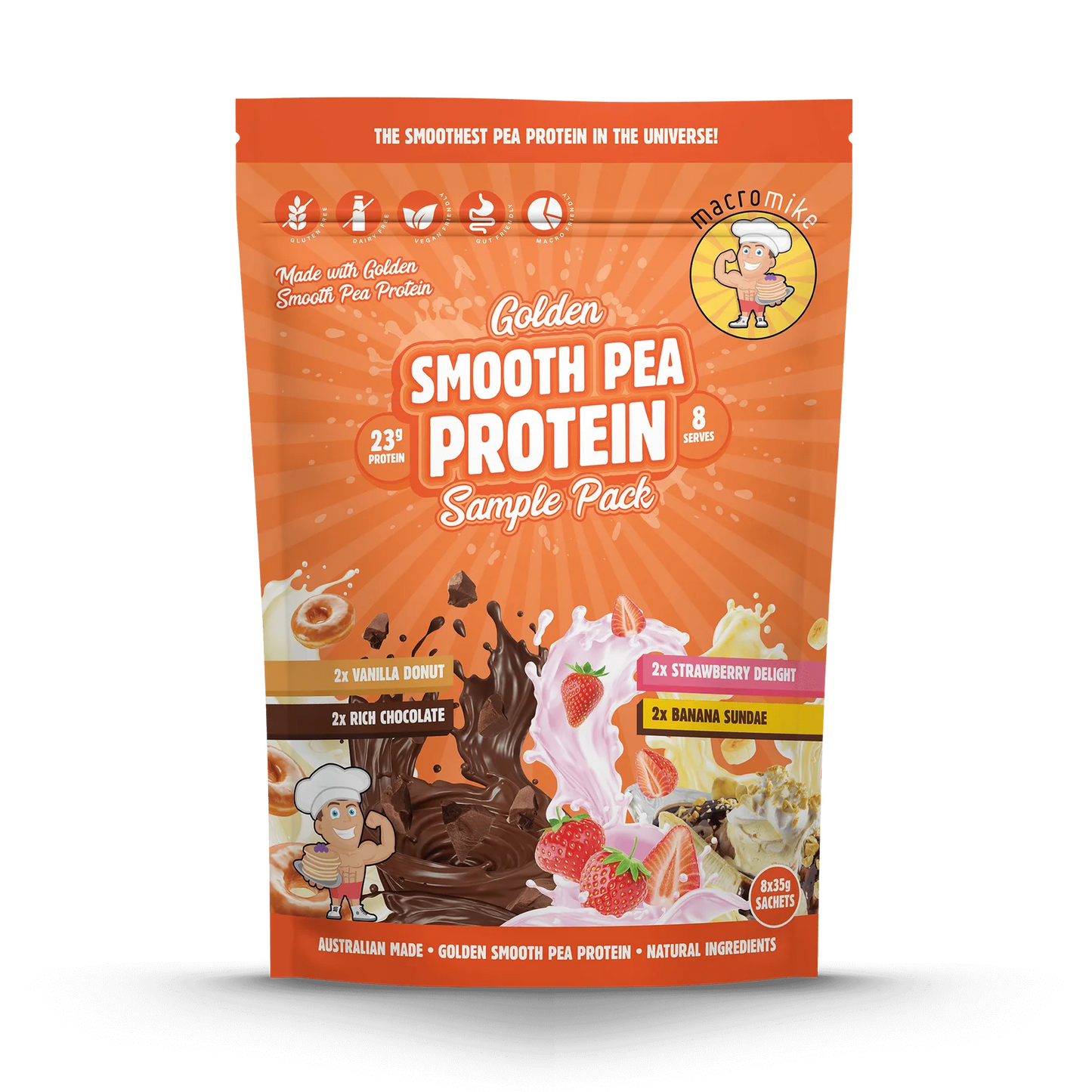 Macro Mike - Golden Smooth Pea Protein Sample Pack