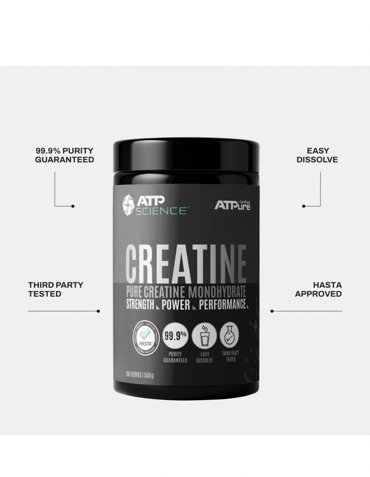 ATP Science - Pure Creatine Monohydrate 500g