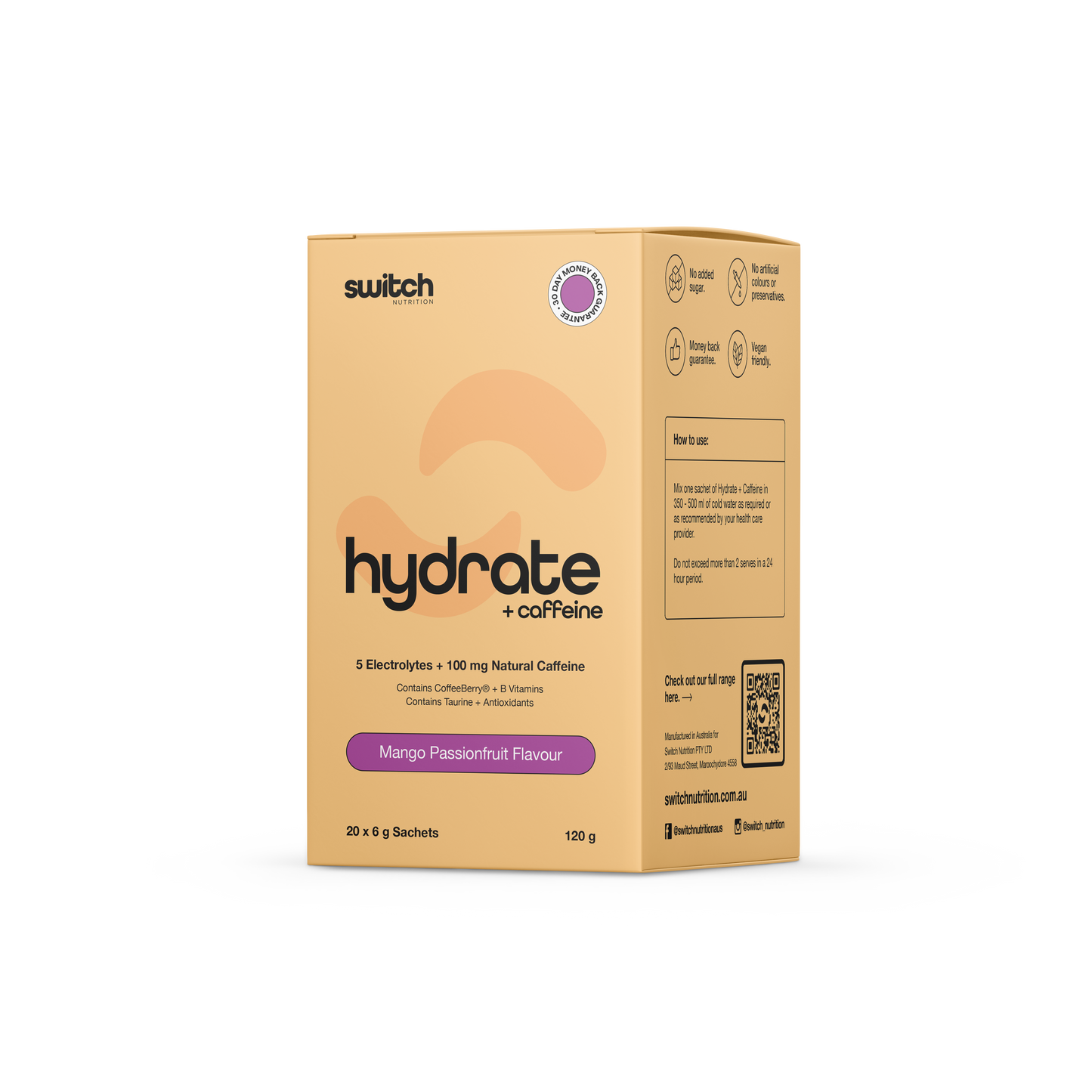 Switch Nutrition - Hydrate + Caffeine Sachet Box