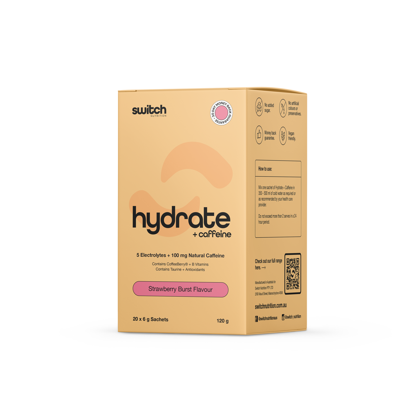 Switch Nutrition - Hydrate + Caffeine Sachet Box