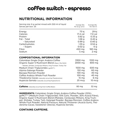 Switch Nutrition - Coffee (25 Serve)